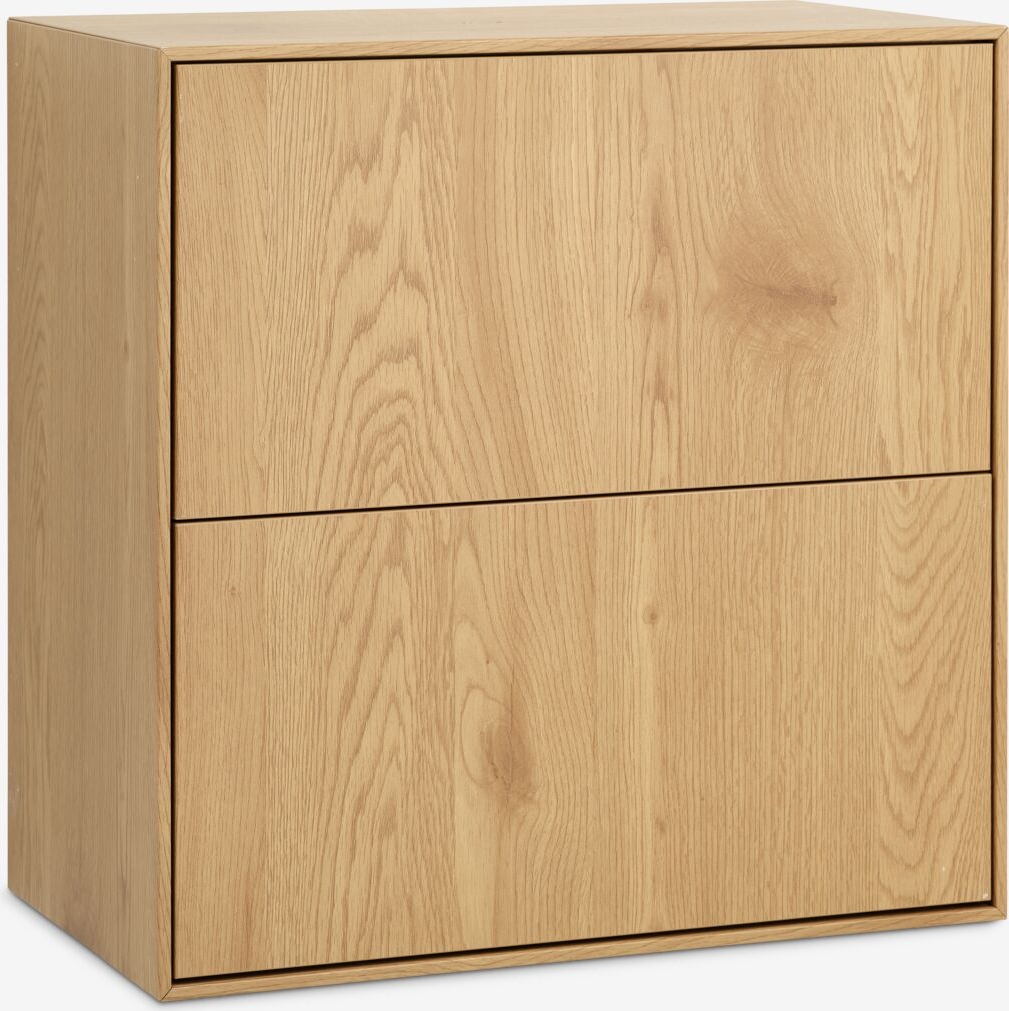 Reolmodul GEDSER kommode 2 skuffer varm egefarve