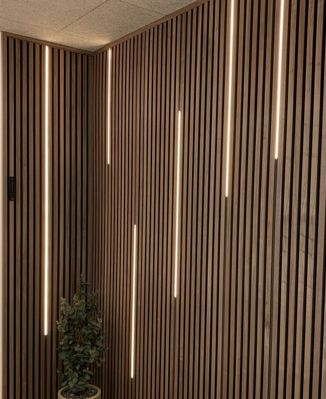 akustikpanel led lys sæt (med fjernbetjening) - 3x60/2x120 cm.