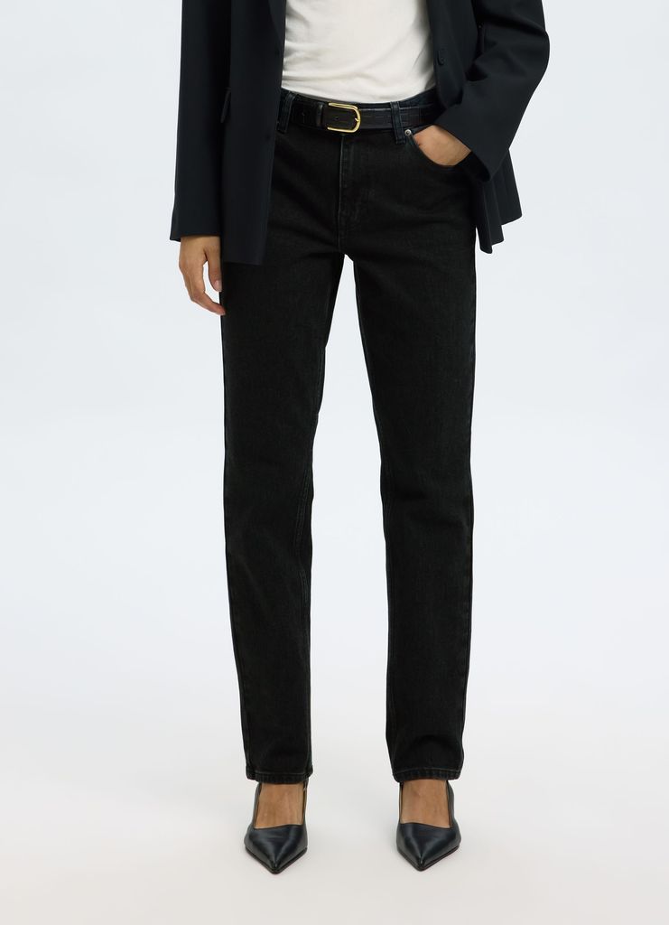 Selected Femme - Jeans - Sort - Bea-Kori MW Jeans - 27/32