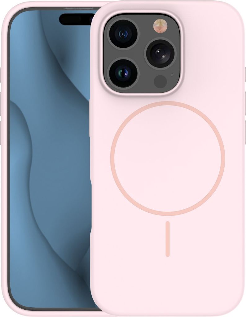 TelForceOne Silicone Thin Mag Case for iPhone 15 Pro Max 6.7 Light Pink