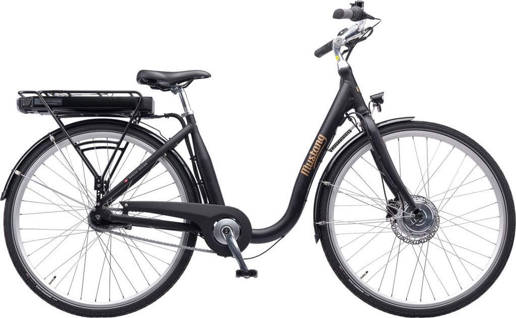 mustang margrethe electric 28" elcykel med 7 gear - black​