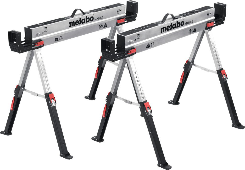 metabo mab 82, støttede stilladser, stål, 590 kg, sort, metallic, indendørs/udendørs, 980 mm