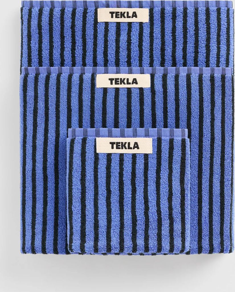 Terry Håndklæde i Blå og Sort
