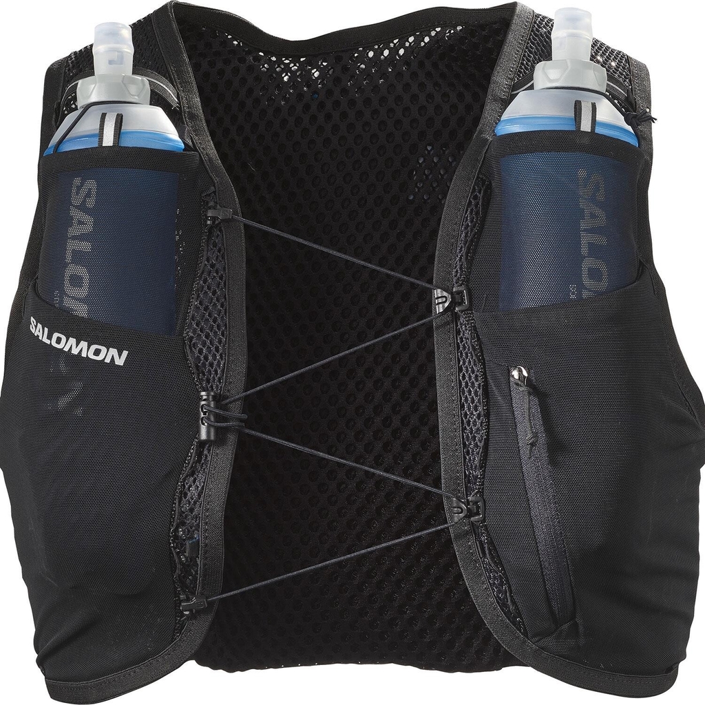 salomon active skin 4 set løbevest, unisex (black)
