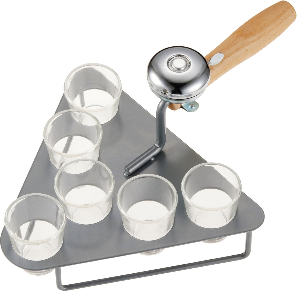 Mura murslev med ringklocka + 6 shotglas