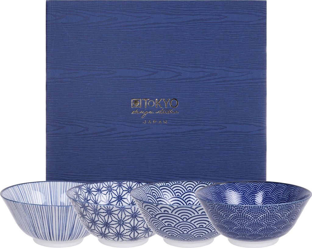 nippon skåle, blue tayo - 4 stk.