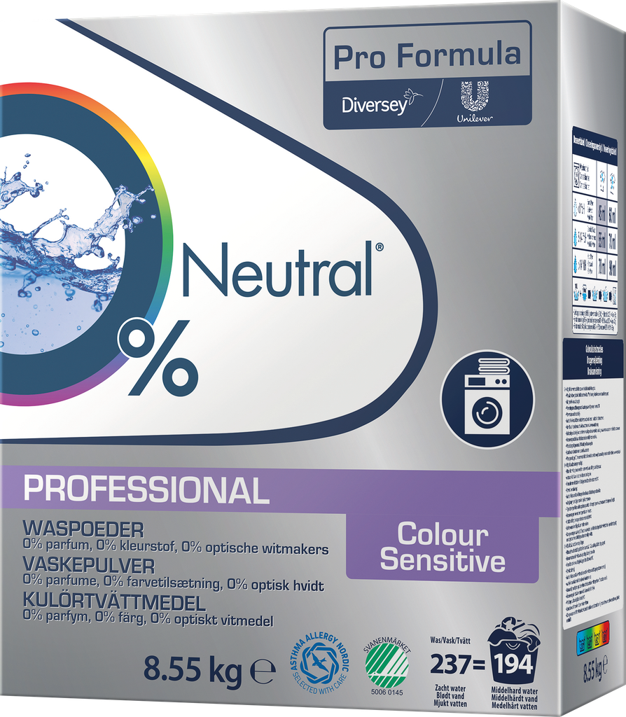 Vaskepulver Neutral Proff. Colour Sensitive 8,55kg