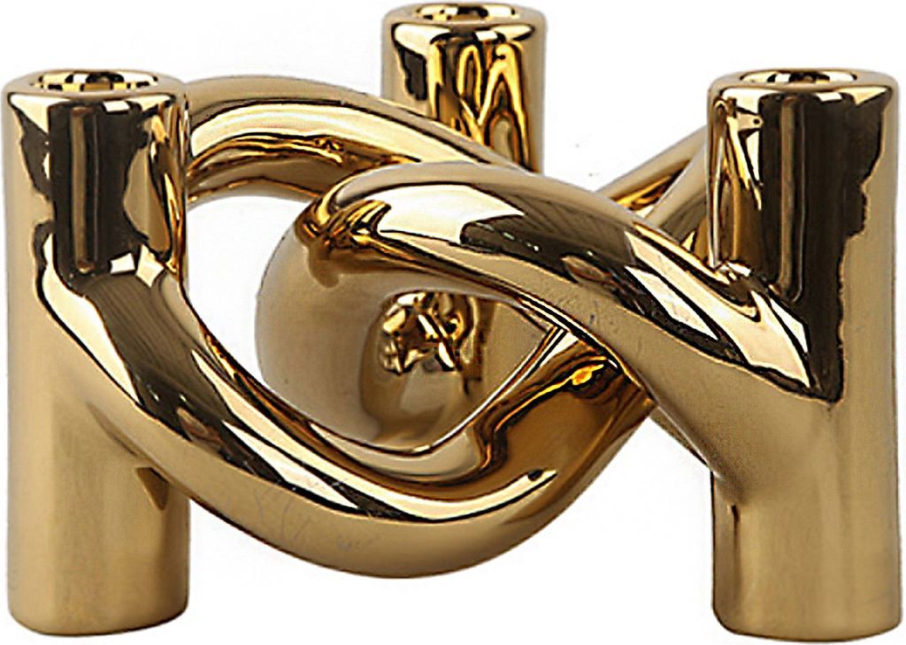 Lykke Three ljusstake, gold