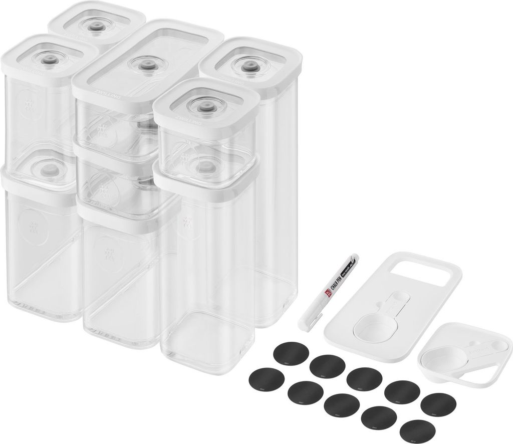 Zwilling Fresh & Save Cube Sæt S/m12 Gennemsigtighvid Transparent-hvid - Plastikbøtter hos Magasin