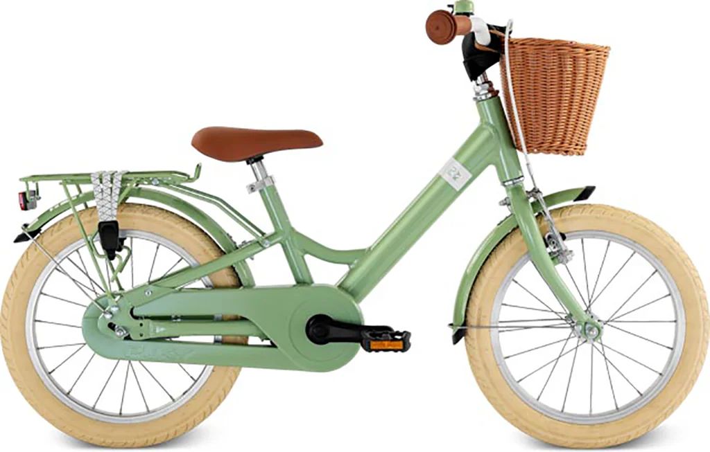 puky youke classic børnecykel 16" retro green - fra 4 år