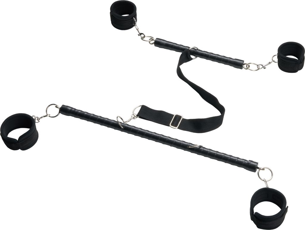 Obaie Dubbel Spreader Bar Bondage Set Black Black