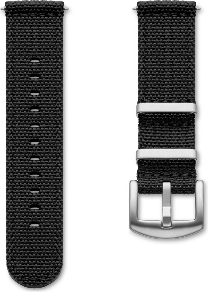 Fawler Luscent 20 mm Sort Vævet Nylon Rem