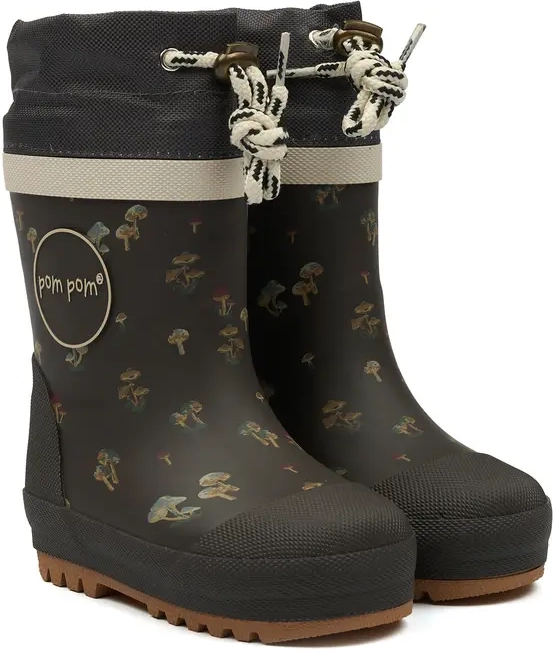 Pom Pom Gumboots Thermo Multi Patterned