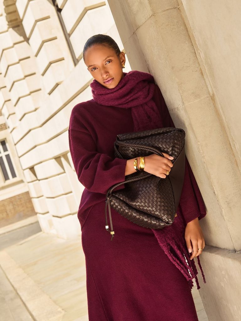 Katie Loxton Nova Hand Woven Large Shoulder Bag - Brown