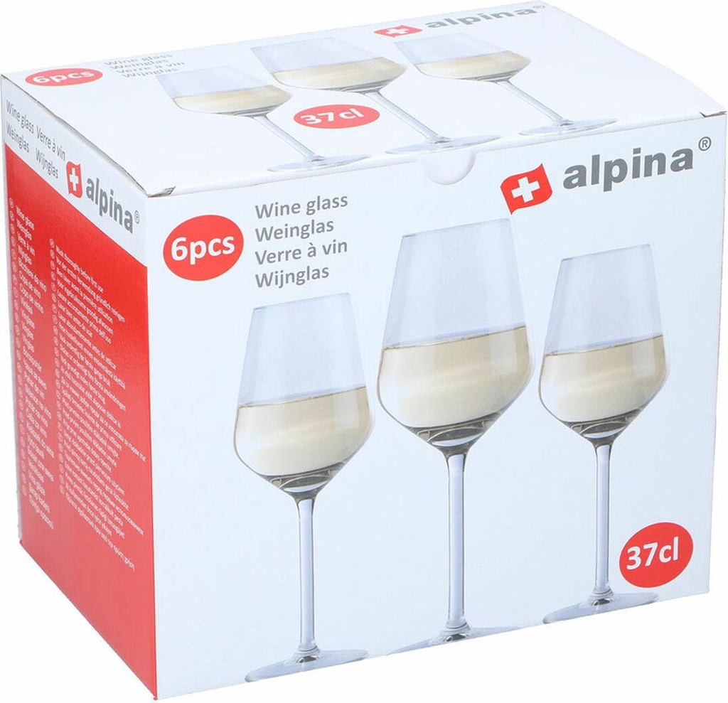 Alpina vinglas sæt - gennemsigtige 370 ml (6 stk.)
