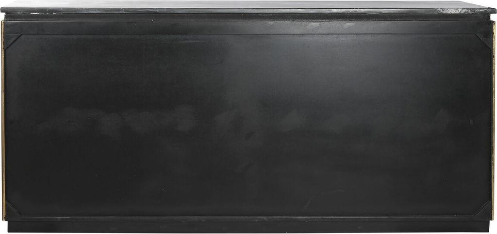 Skænk - sort/sølv, kobber med marmortop, 180 × 40 × 85/86 cm