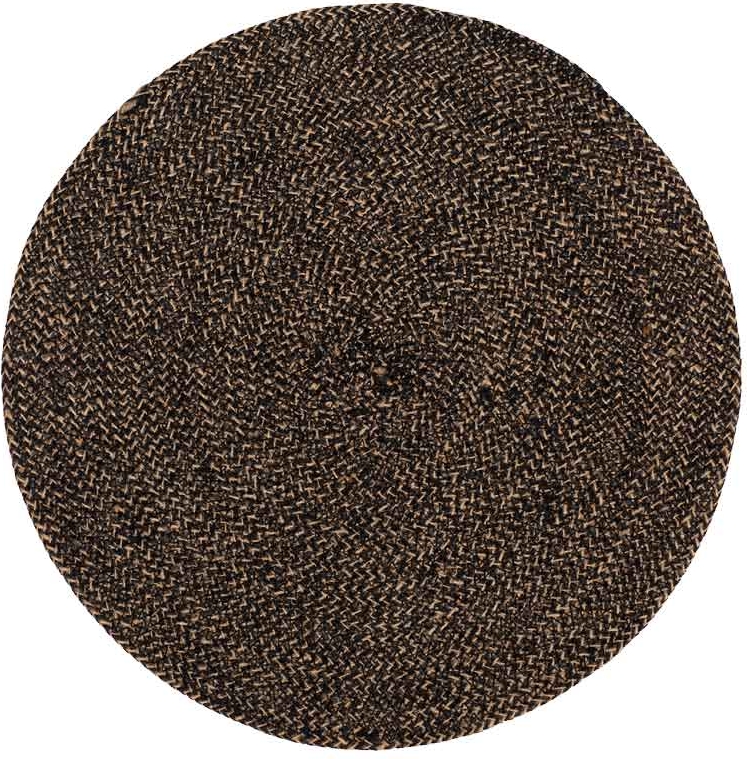 Ella Dækkeserviet - Black/Natural - Ø38 - Dixie