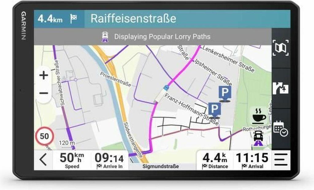 GARMIN dēzl LGV1020 GPS til lastbil og navigation