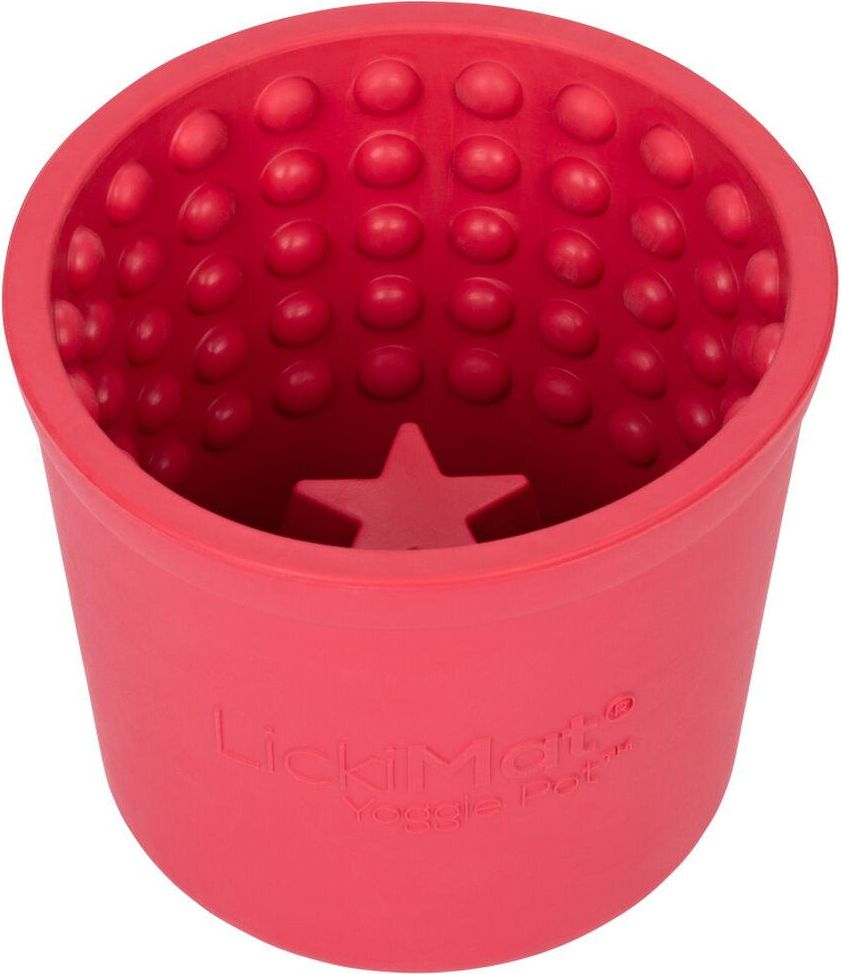 Lickimat Yoggie Pot - hundefeeder i pink gummi