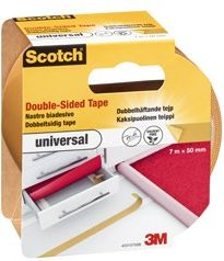 scotch® tæppetape dobbeltklæbende brun 50 mm x 7 meter