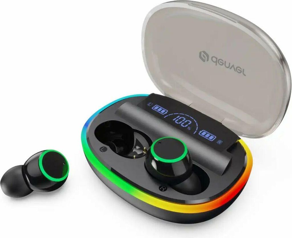Denver TWE-55B True Wireless Earbuds - Bluetooth, USB-C, 4 timer, 10m - Grå