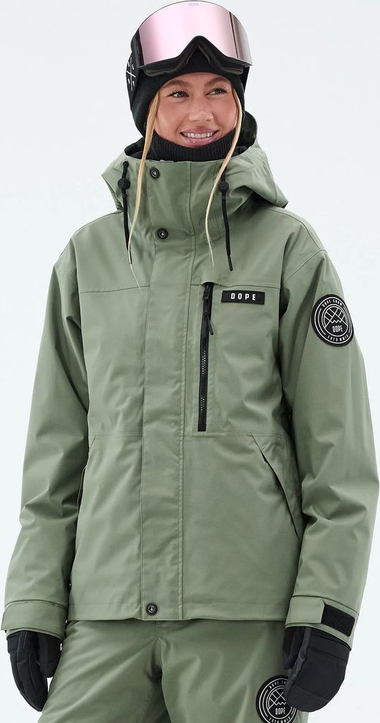 Dope Blizzard W Full Zip Skidjacka - Moss Green/Grön