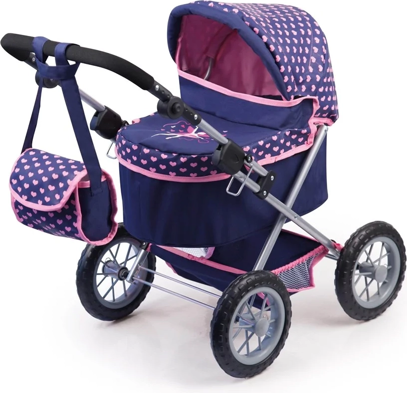 Reig Trendy Royal dukke-barnevogn - blå/pink, 45 cm
