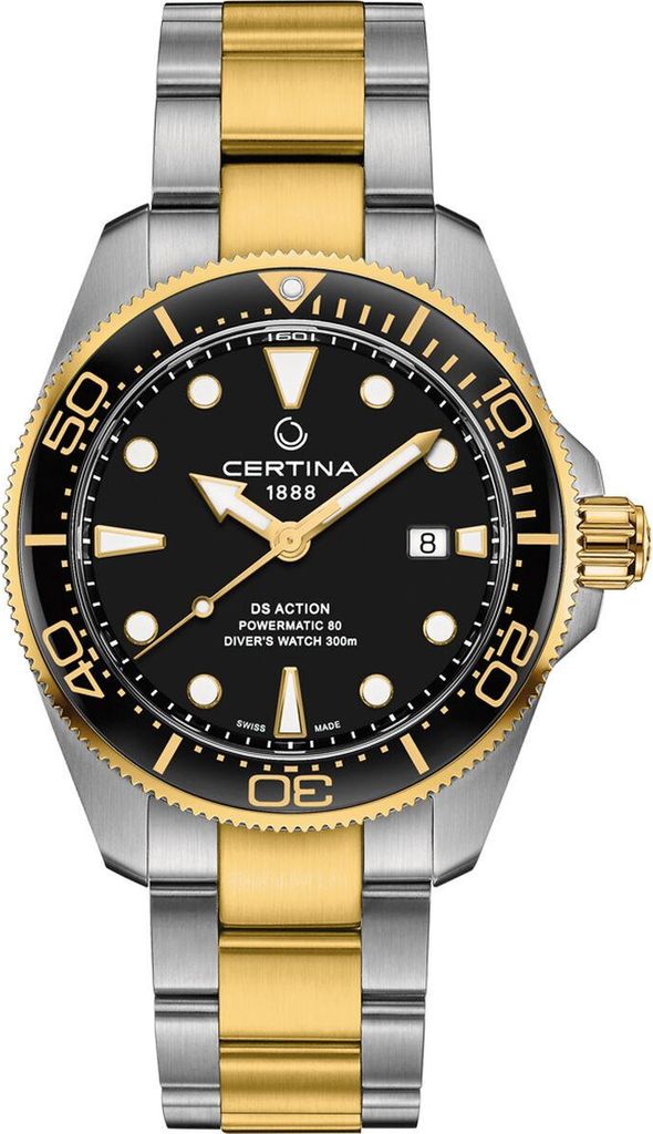 Certina DS Action Powermatic 80 herreur - Ø 43 mm, sort skive