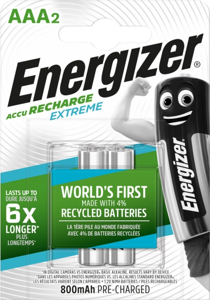 Energizer Recharge Extreme Eco AAA 800mAh 2-pack - Batteri