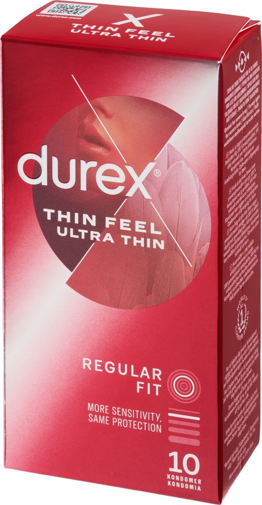 Durex Thin Feel Ultra Tynde Kondomer 10 stk   - Clear