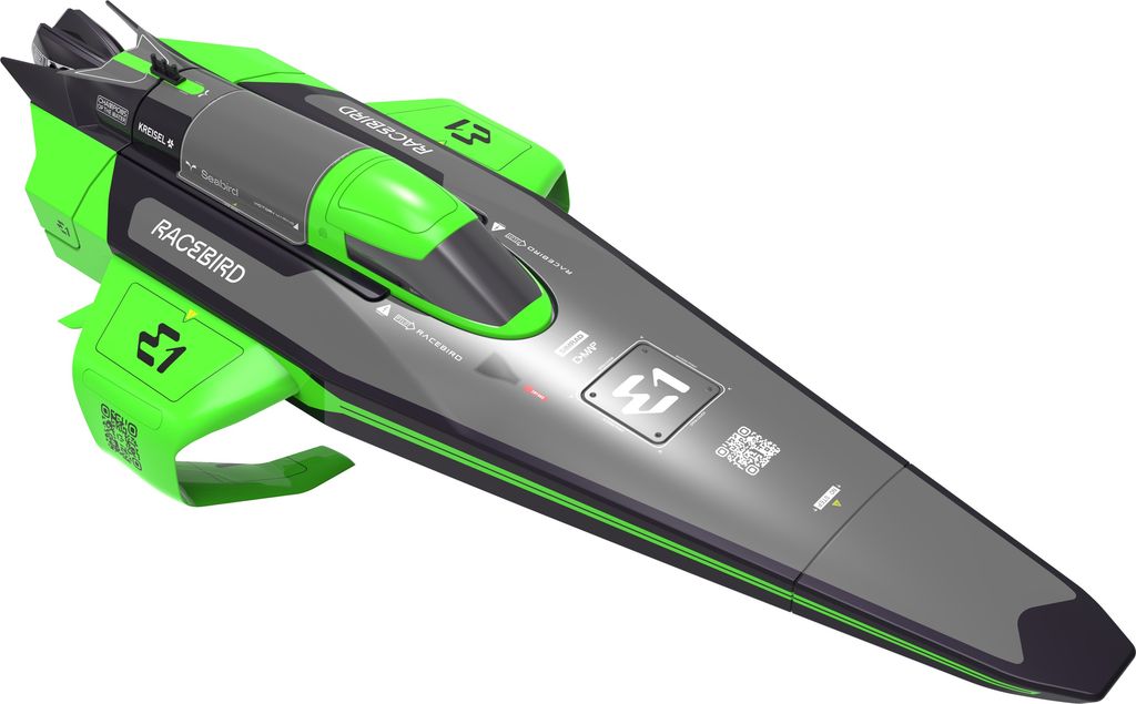 Joysway E1 RaceBird Lite RC Hydrofoil Fjernstyret Båd 2.4GHz RTR, Grøn