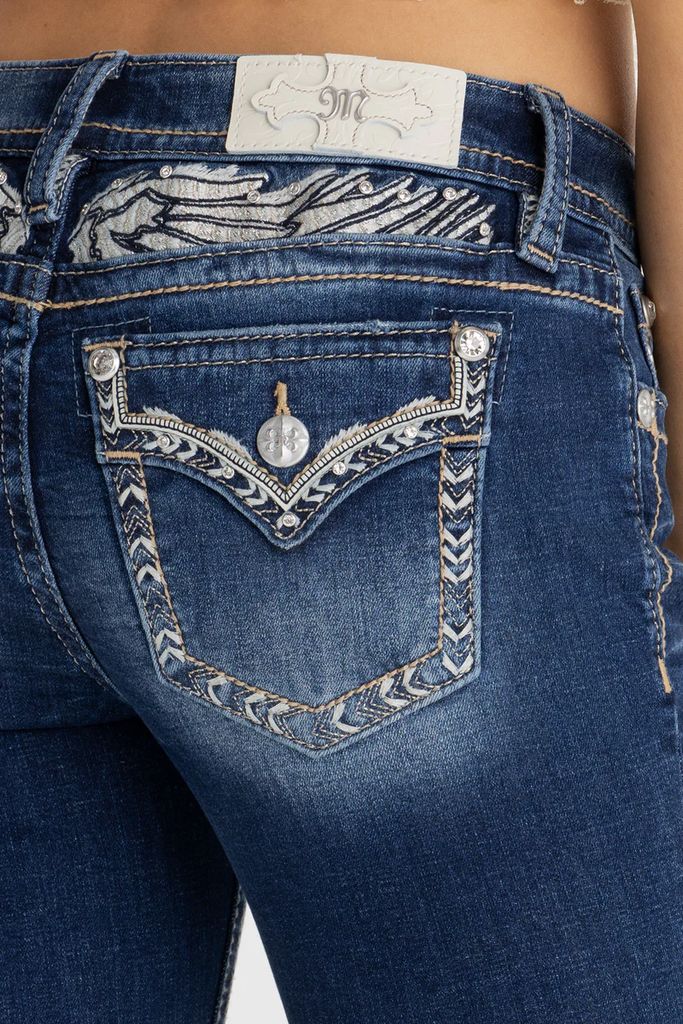 erella border bootcut jeans
