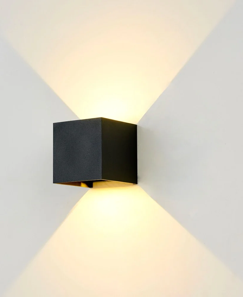 LEDlife Cubic 6W Sløjfbar Væglampe Sort IP65 Vægarmatur
