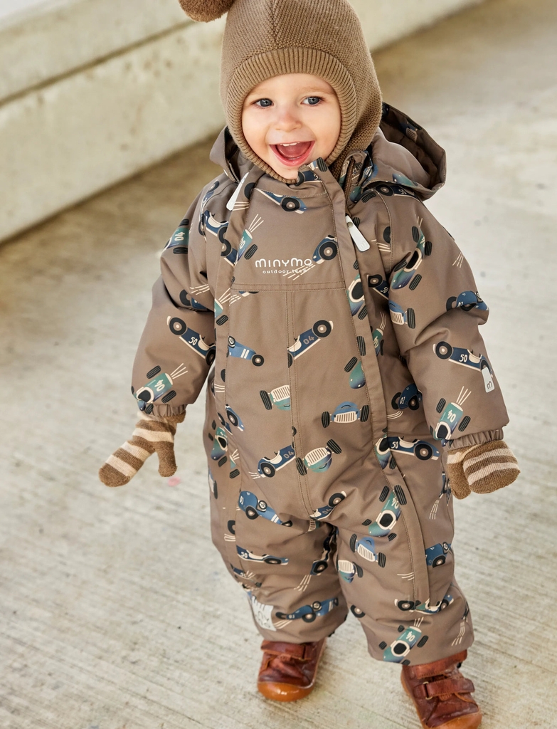 Minymo Snow Suit Aop - Brown