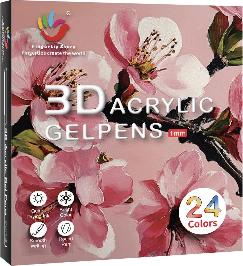 H & B 3D Acrylic Gelpens 1mm 24-pack