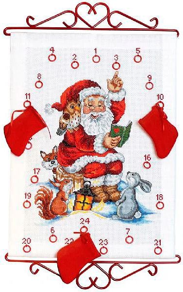 broderikit jultomte läser berättelse