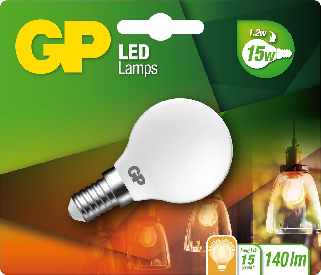 GP LED Lamp Filament 2700K 1.2W E14E