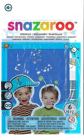 snazaroo sminkefarve - skabeloner til ansigtsmaling - 6 stk.