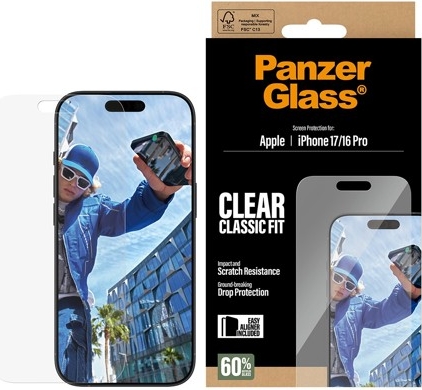 PanzerGlass Classic Fit Skærmbeskyttelse til iPhone 16 Pro