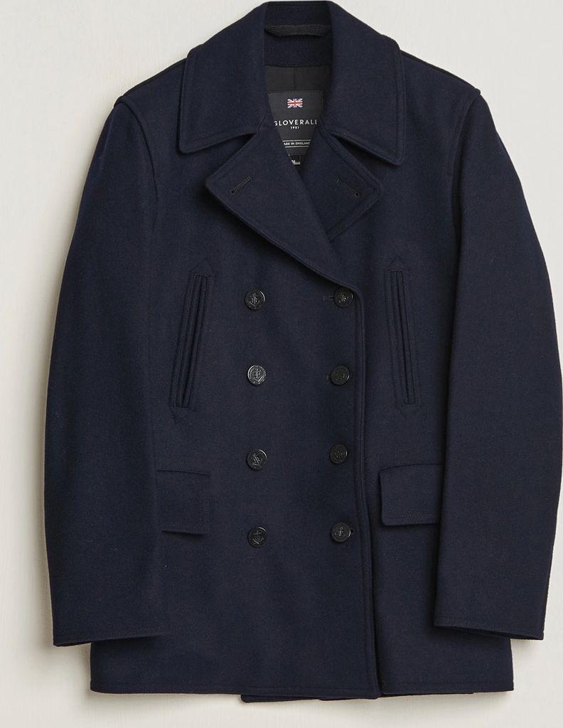 Gloverall Churchill Reefer Peacoat Navy
