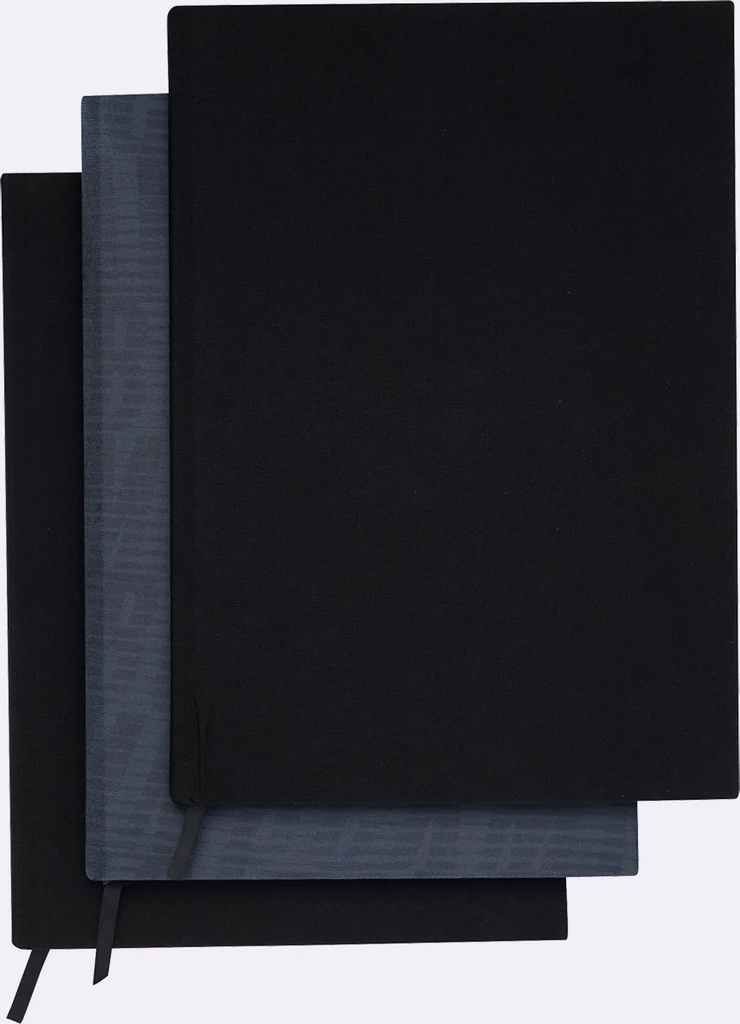 elastic book cover 3 pcs., black