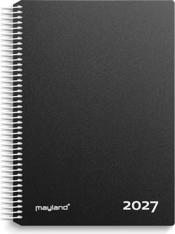 mayland 2027 timekalender, plast, sort