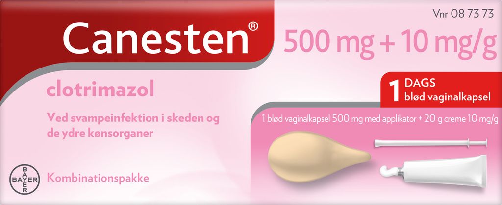 canesten 500mg ovu 1 +1%crea dk