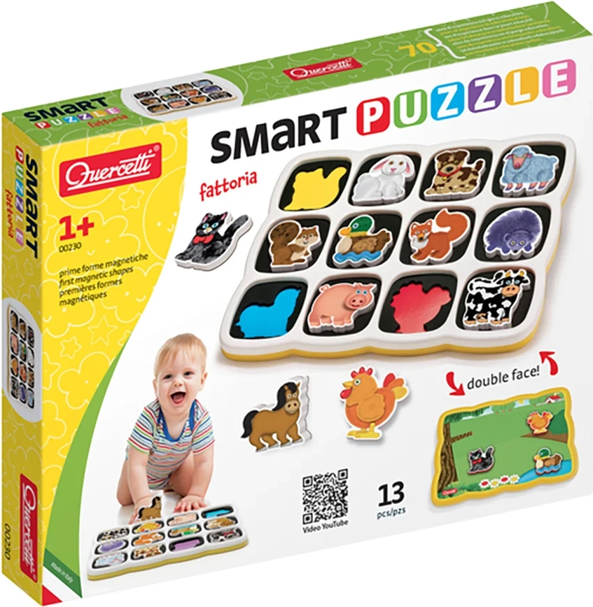 Quercetti Farm Magnetisk Puslespil - 2+år