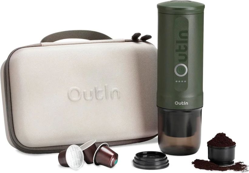 traveler espresso gift set (forest green)