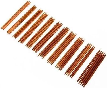 strumpstickset, bambu, 15 stl., 20 cm