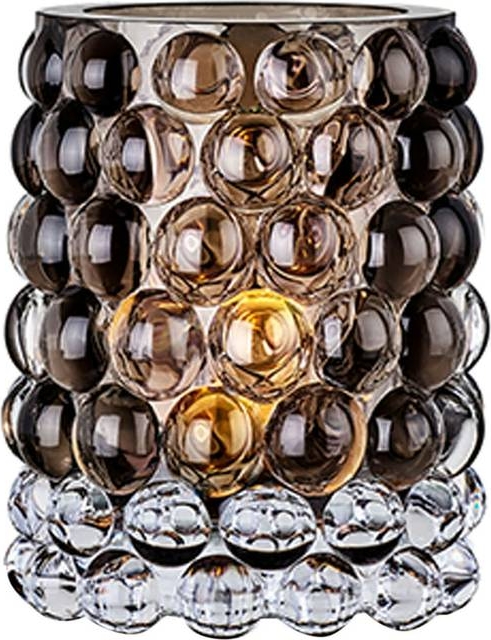 Skogsberg & Smart Lysestage Hurricane Lamp Boule Tobacco Grå Fyrfadsstage 12cm