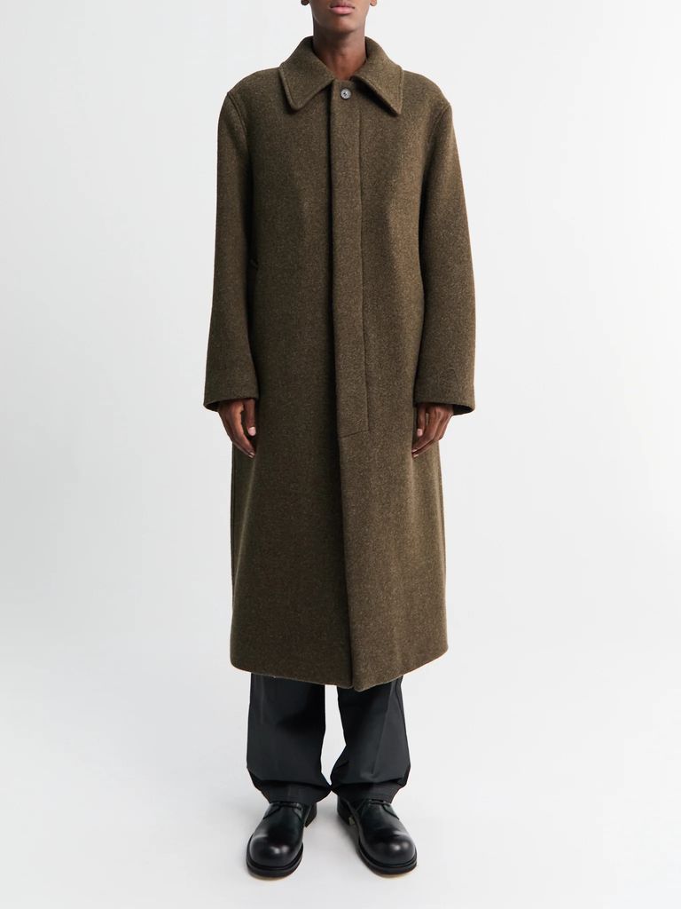winter coat green moss