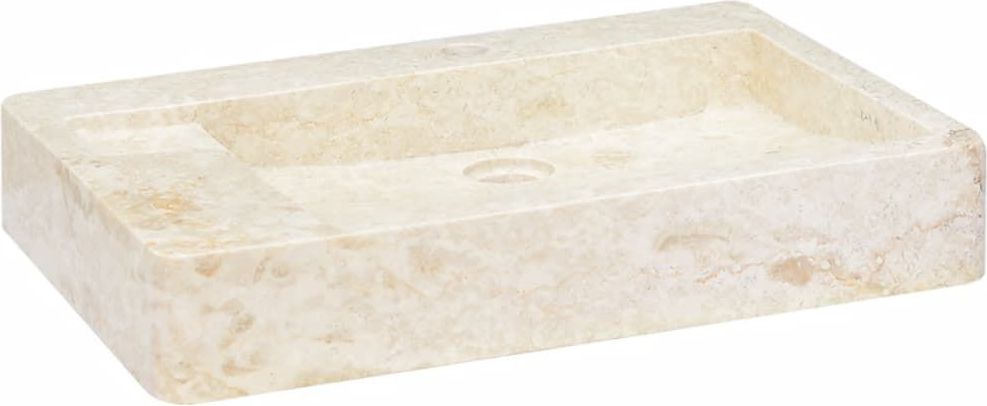 vidaXL håndvask 58x39x10 cm marmor cremefarvet