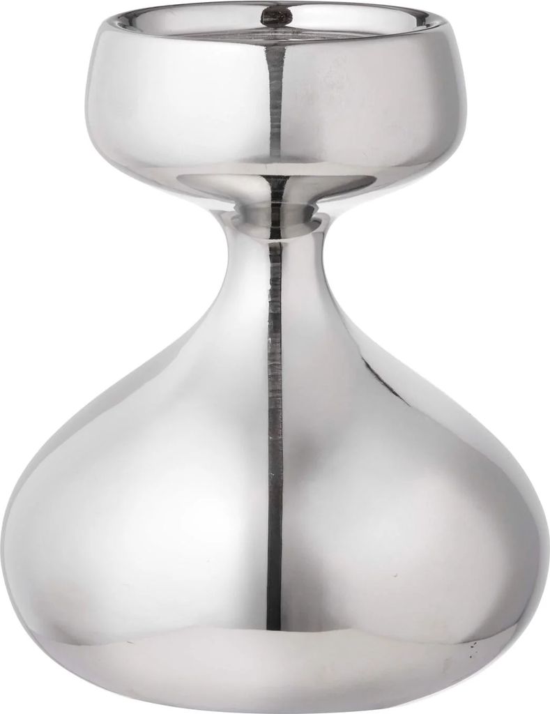 lysestage dråbe form, chrome - h17 cm